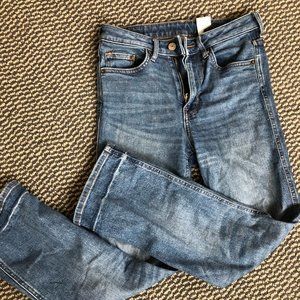 H&M Straight High Waist Ankle Jeans Size 26